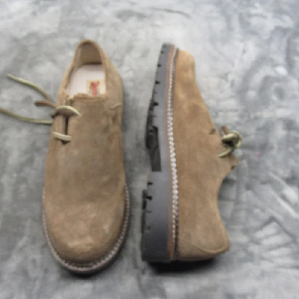 Stockerpoint Shoes Mens 9 Brown Suede‎ Leather Loafer Lace Up Round Toe Casual